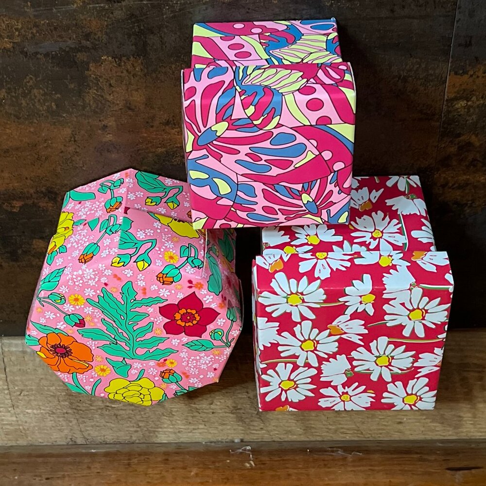3 LUSH Empty Gift Boxes for Reuse, Display, Storage or Collecting